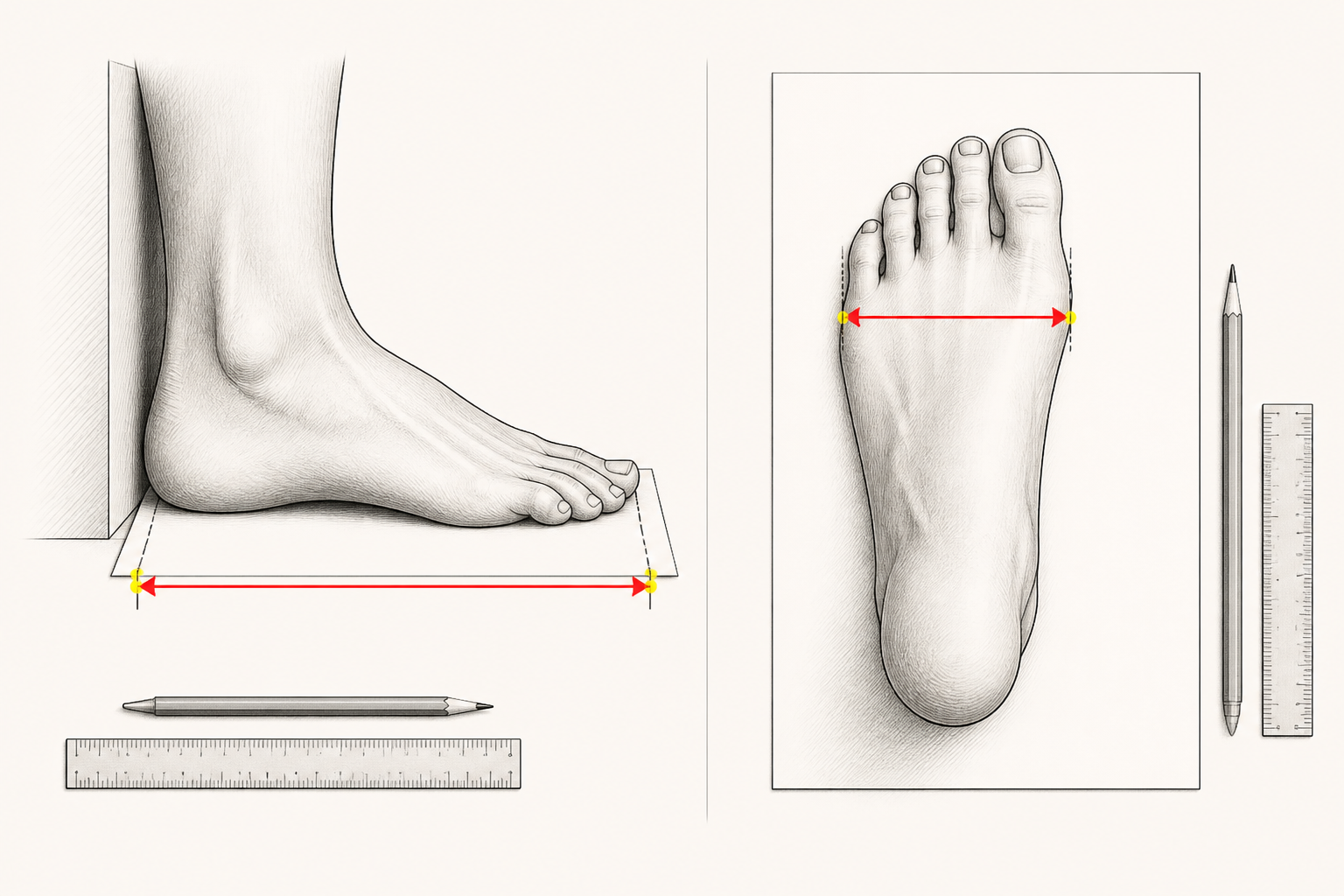 Measure both feet