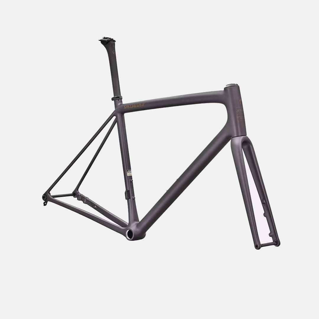 Specialized S-Works Aethos 2 Frameset FACT 12r Carbon Rtp Raw Carbon / Premium Fjord Metallic 54 - Imagen 2